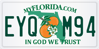 FL license plate EYQM94