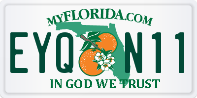 FL license plate EYQN11