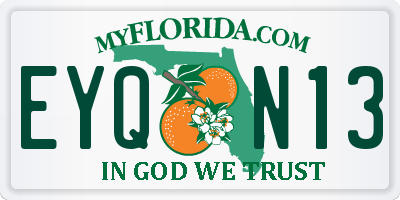 FL license plate EYQN13