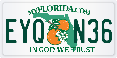 FL license plate EYQN36
