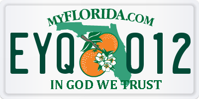 FL license plate EYQO12