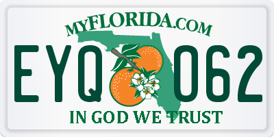 FL license plate EYQO62