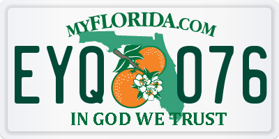 FL license plate EYQO76