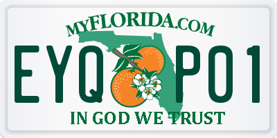 FL license plate EYQP01
