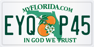 FL license plate EYQP45