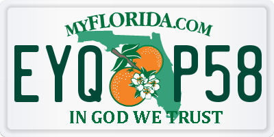 FL license plate EYQP58