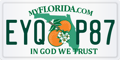 FL license plate EYQP87