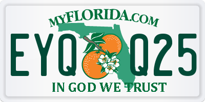 FL license plate EYQQ25