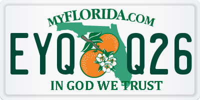 FL license plate EYQQ26