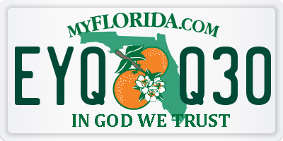 FL license plate EYQQ30