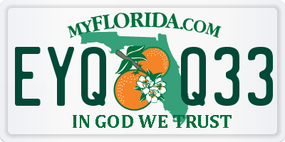 FL license plate EYQQ33