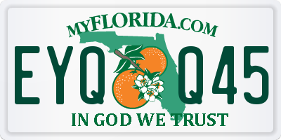FL license plate EYQQ45