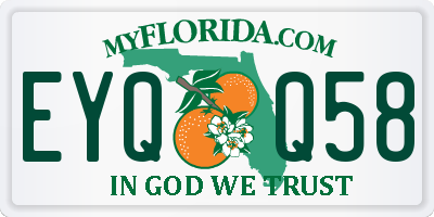 FL license plate EYQQ58