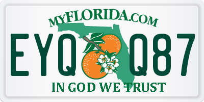 FL license plate EYQQ87