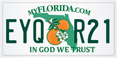 FL license plate EYQR21