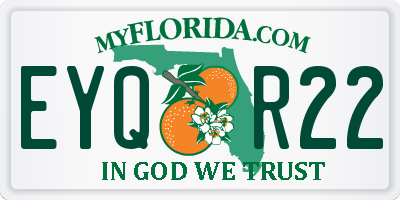 FL license plate EYQR22