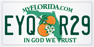 FL license plate EYQR29