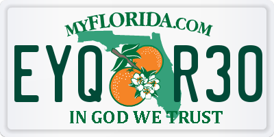 FL license plate EYQR30