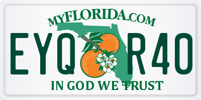 FL license plate EYQR40