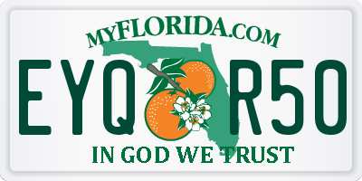 FL license plate EYQR50