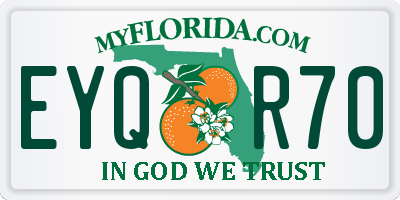 FL license plate EYQR70