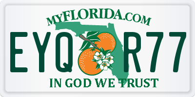 FL license plate EYQR77