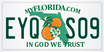FL license plate EYQS09