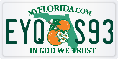FL license plate EYQS93