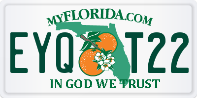 FL license plate EYQT22