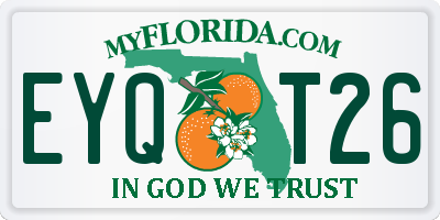 FL license plate EYQT26