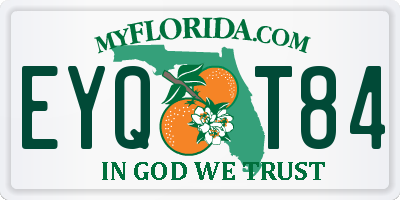 FL license plate EYQT84