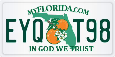 FL license plate EYQT98