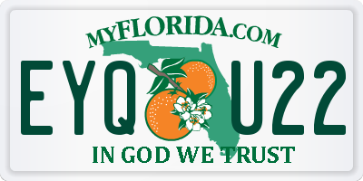 FL license plate EYQU22