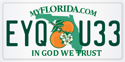 FL license plate EYQU33