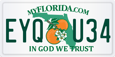 FL license plate EYQU34