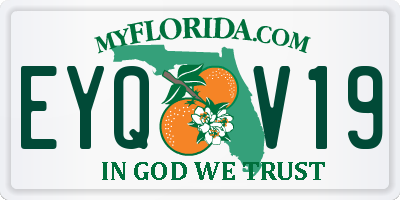 FL license plate EYQV19