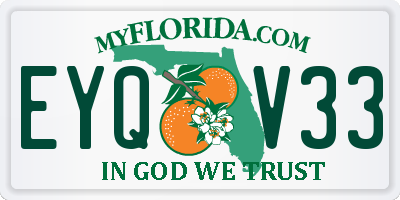 FL license plate EYQV33