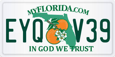 FL license plate EYQV39