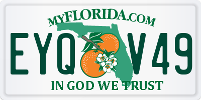 FL license plate EYQV49