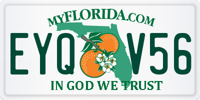 FL license plate EYQV56