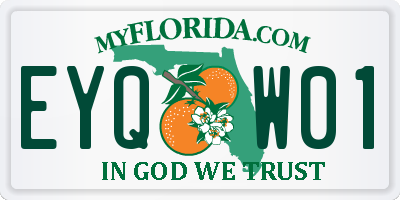 FL license plate EYQW01