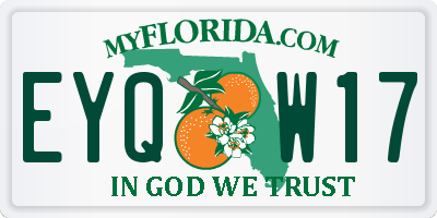 FL license plate EYQW17