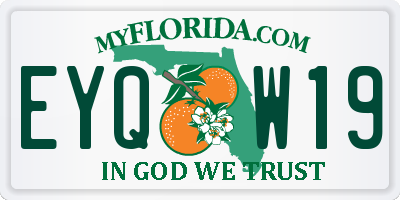 FL license plate EYQW19