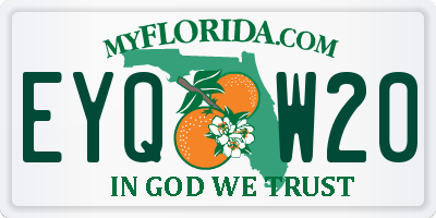 FL license plate EYQW20