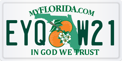 FL license plate EYQW21