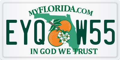 FL license plate EYQW55