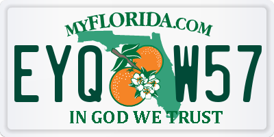 FL license plate EYQW57