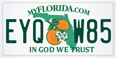 FL license plate EYQW85