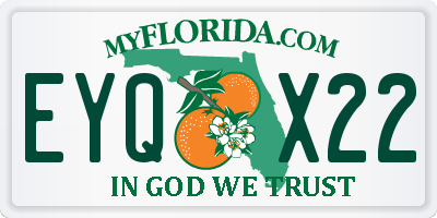 FL license plate EYQX22