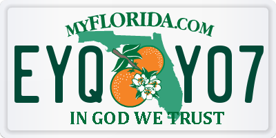 FL license plate EYQY07